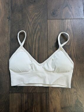 LULULEMON Seamless Light Pink/Cream Bralette/Sports bra